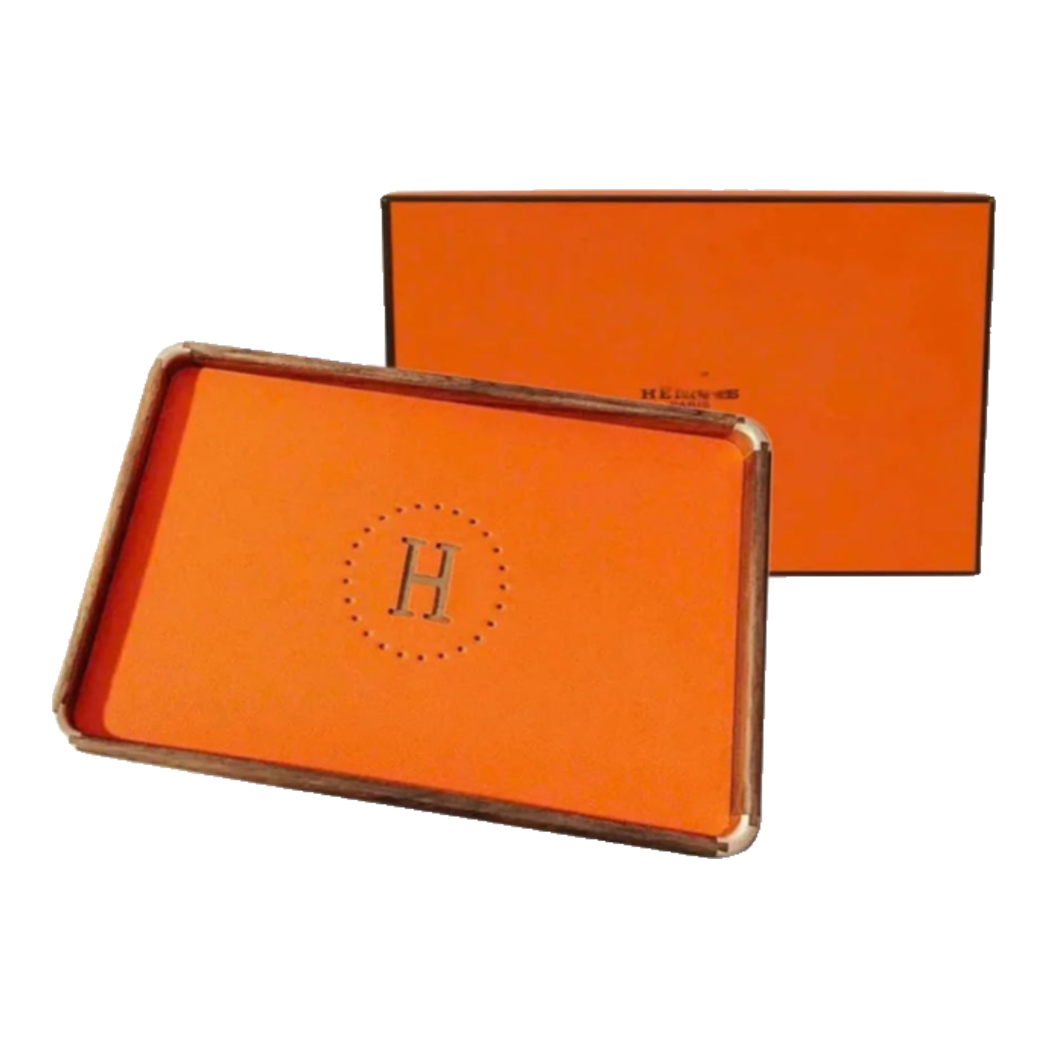 Maison Couture -  Khay Da Chữ Nhật Orange H Class Signature Decorative Trays 24x35