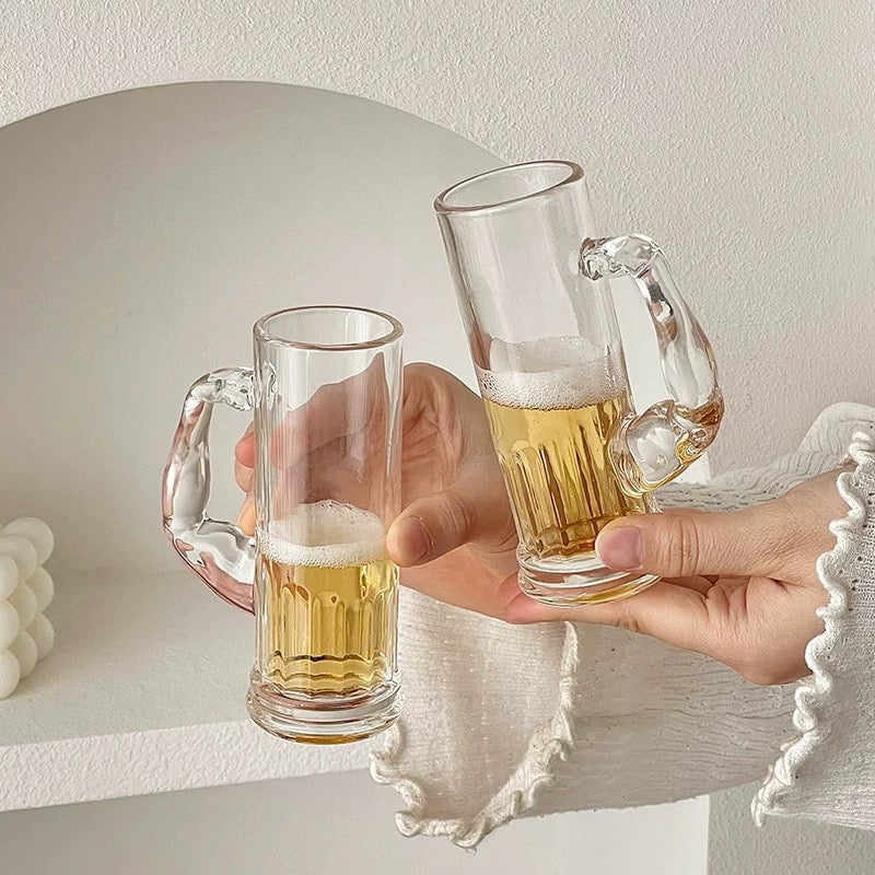 Ly Bia Thuỷ Tinh Đen Mờ - Black Hercules Arm 13x21 600Ml-LY THỦY TINH-CẬU HAI HOME DECOR