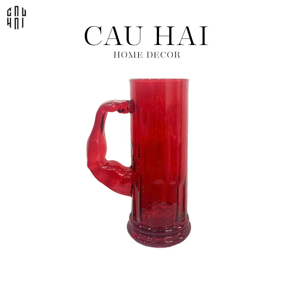 Ly Bia Thuỷ Tinh Hercules 600Ml - Red Ss25 - CẬU HAI HOME DECOR