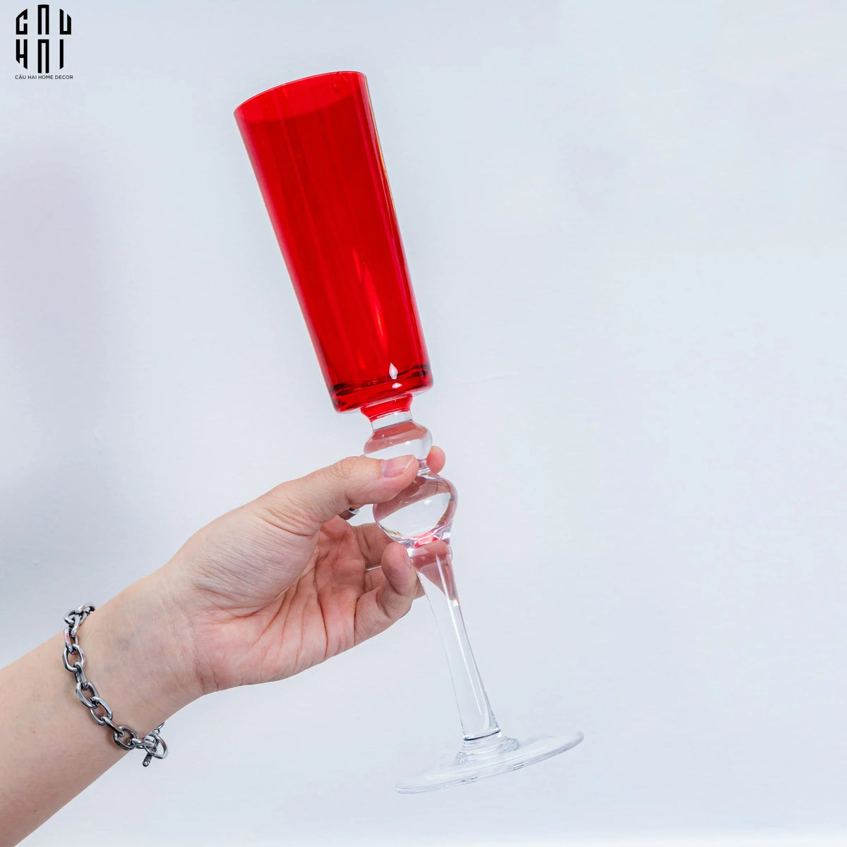 Ly Champagne Thuỷ Tinh Lily - Red 8x29 200ml Crimson Peak Champagne Flute Glasses-LY THỦY TINH-CẬU HAI HOME DECOR