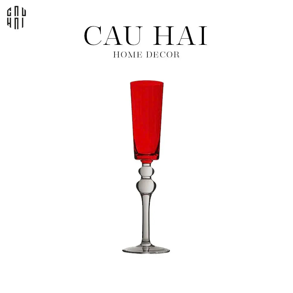 Ly Champagne Thuỷ Tinh Lily - Red 8x29 200ml Crimson Peak Champagne Flute Glasses-LY THỦY TINH-CẬU HAI HOME DECOR