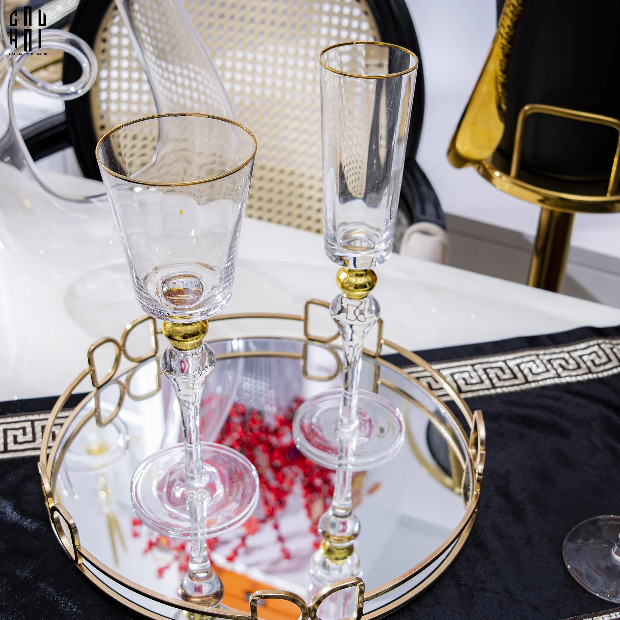 Ly Champagne Thuỷ Tinh Symphony 8x28 220ml Champagne Glasses-LY THỦY TINH-CẬU HAI HOME DECOR