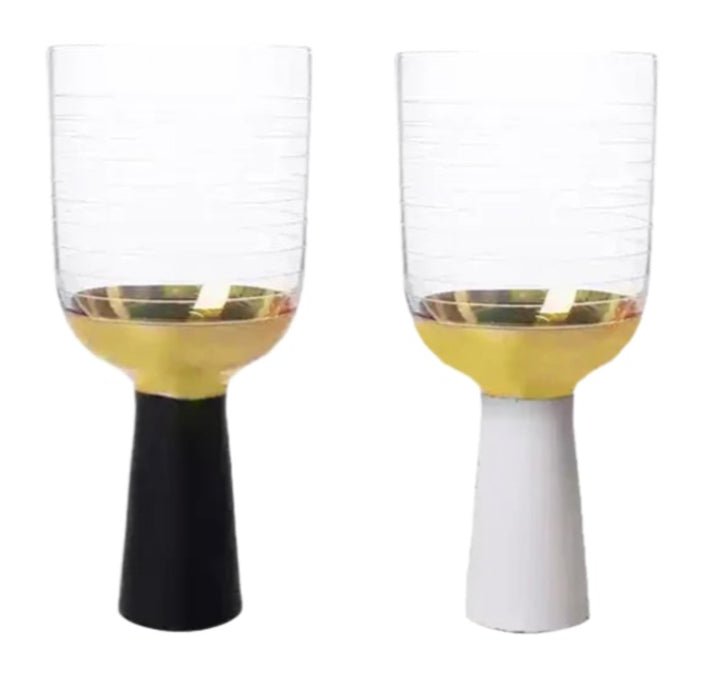 Ly Cocktails Thuỷ Tinh Trắng Opaline Mermaid - Aurealia Gold 19x8.6 400ml