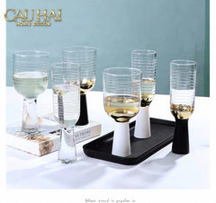 Ly Cocktails Thuỷ Tinh Trắng Opaline Mermaid - Aurealia Gold 19x8.6 400ml-CẬU HAI HOME DECOR