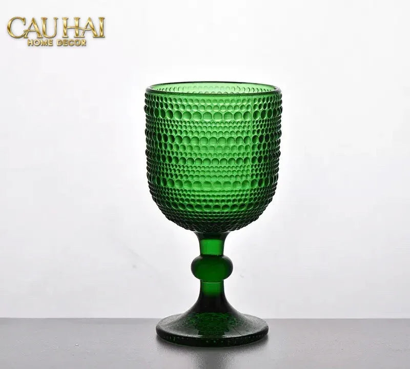 Ly Crystal Emerald Twist Cristalleries Goblet-CẬU HAI HOME DECOR