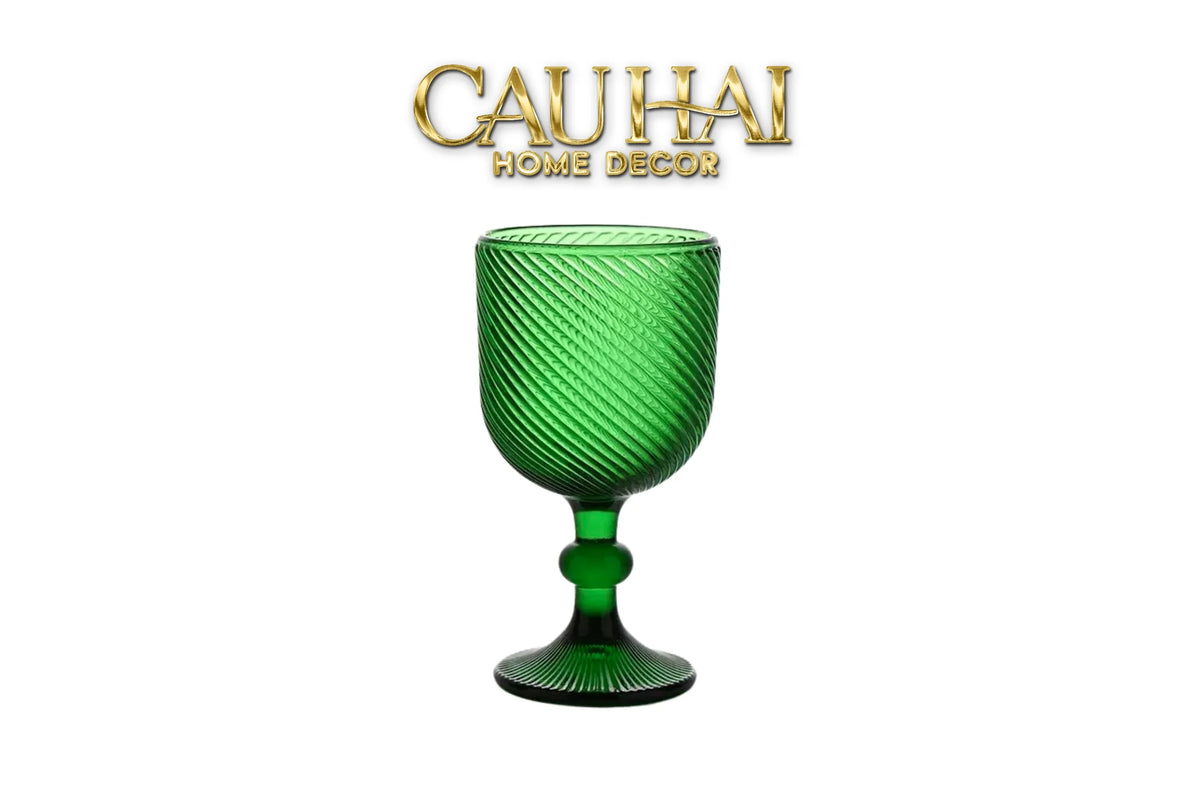 Ly Crystal Emerald Twist Cristalleries Goblet-LY THỦY TINH-CẬU HAI HOME DECOR