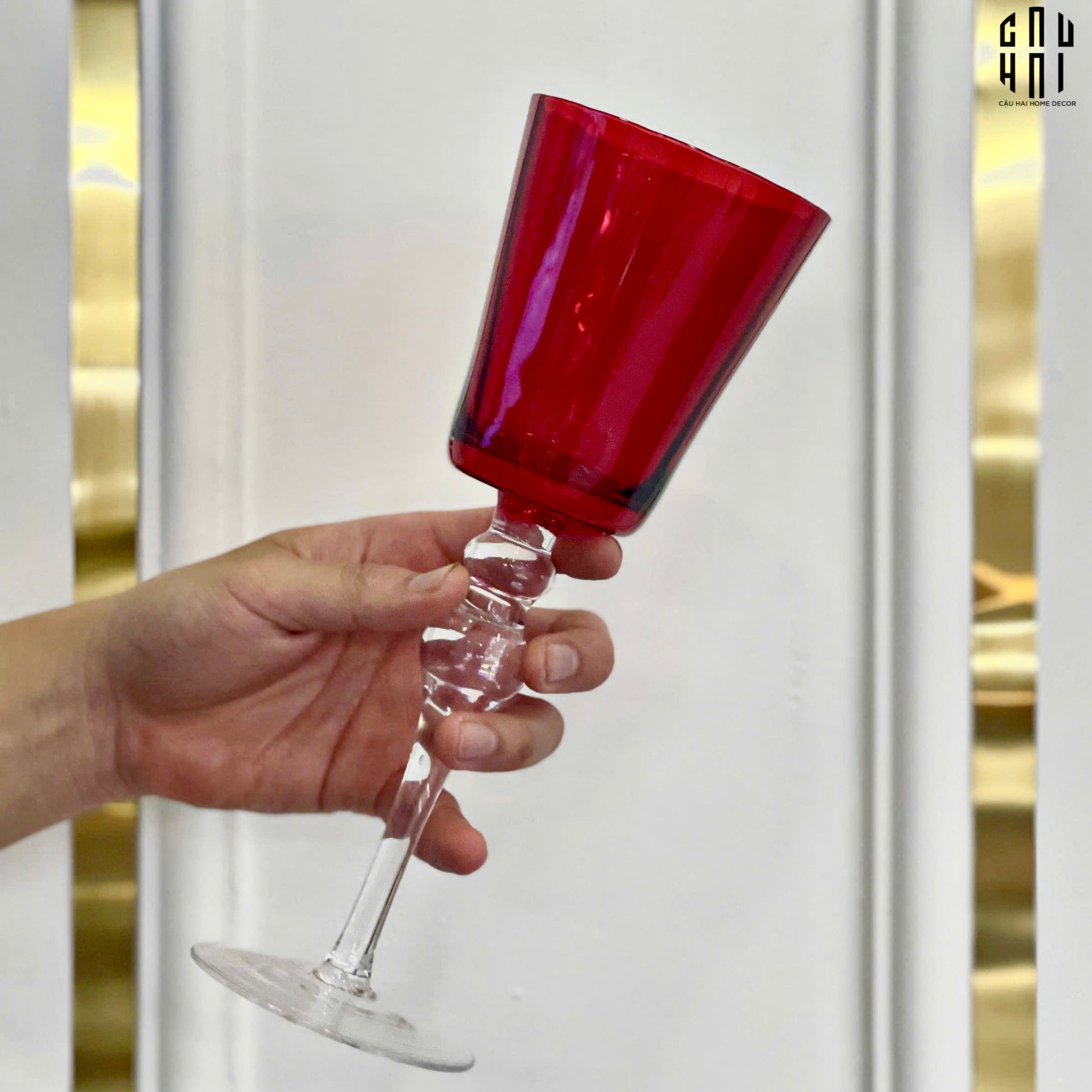 LY RƯỢU VANG LILY - RED SS25 - CẬU HAI HOME DECOR