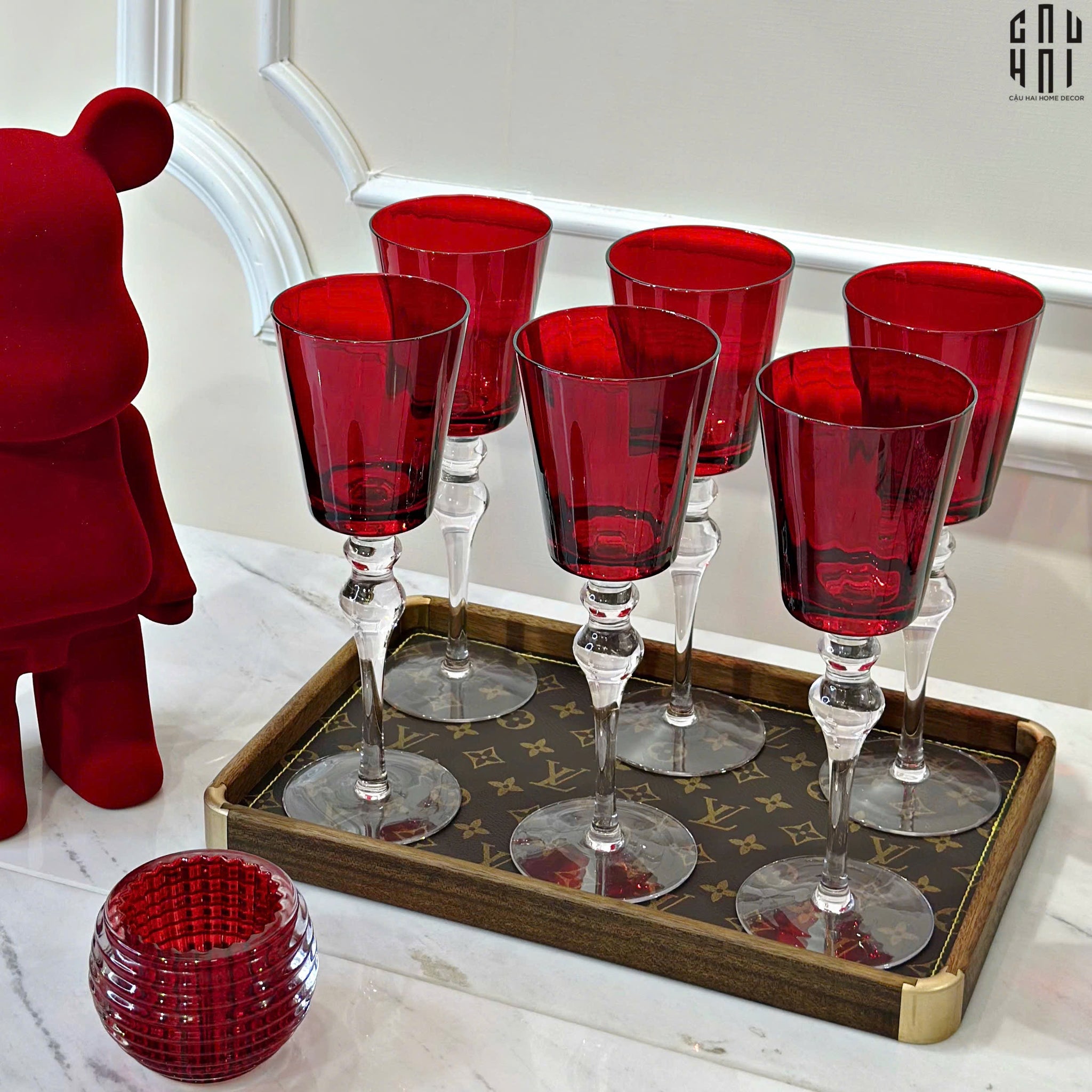 LY RƯỢU VANG LILY - RED SS25 - CẬU HAI HOME DECOR