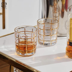 Ly Shot Brandy Whiskey Pha Lê Eden Allure Gold Lignes 300Ml 9x10cm-CẬU HAI HOME DECOR