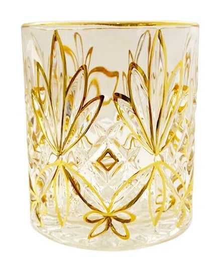Ly Shot Brandy Whiskey Pha Lê Royale Palais Allure Gold Lignes 330ml 8.2x9.4