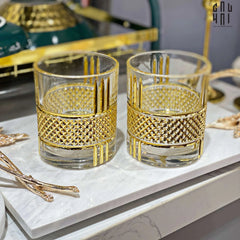 Ly Shot Brandy Whiskey Pha Lê Walter Allure Gold Lignes 310ml 9x10cm-LY THỦY TINH-CẬU HAI HOME DECOR