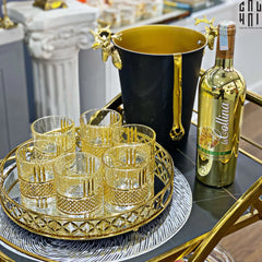 Ly Shot Brandy Whiskey Pha Lê Walter Allure Gold Lignes 310ml 9x10cm-LY THỦY TINH-CẬU HAI HOME DECOR