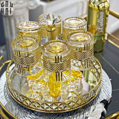 Ly Shot Brandy Whiskey Pha Lê Walter Allure Gold Lignes 310ml 9x10cm-LY THỦY TINH-CẬU HAI HOME DECOR