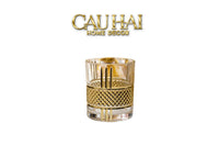 Ly Shot Brandy Whiskey Pha Lê Walter Allure Gold Lignes 310ml 9x10cm-LY THỦY TINH-CẬU HAI HOME DECOR