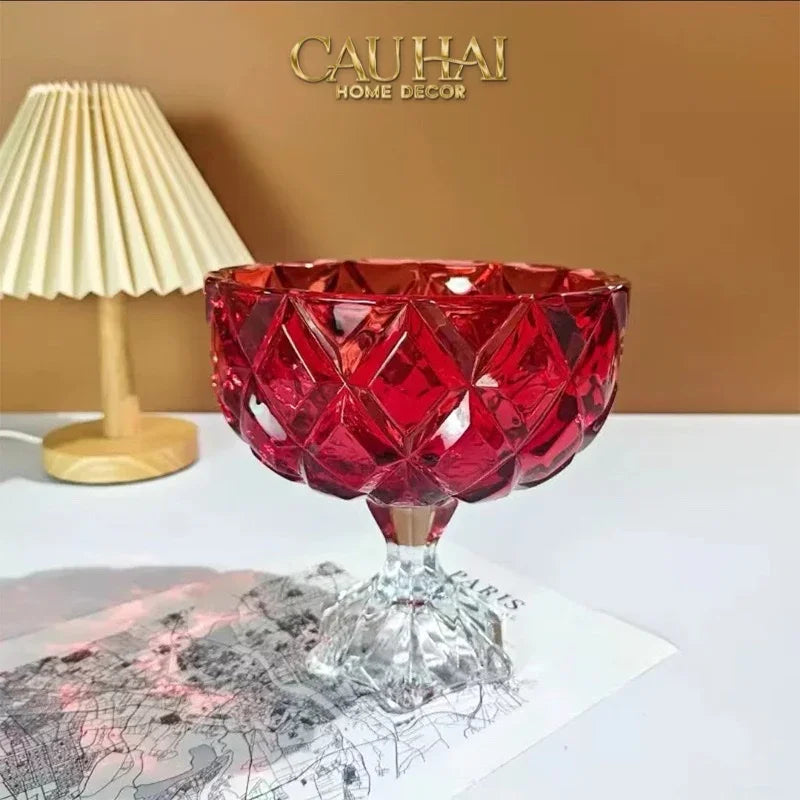 Ly Tráng Miệng Thuỷ Tinh Ruby Glacée Coupe Dessert-CẬU HAI HOME DECOR