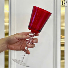 Ly Vang Đỏ Thuỷ Tinh Crimson Peak Lily - Red Wine Glasses 8.5x25 260ml-CẬU HAI HOME DECOR