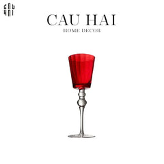 Ly Vang Đỏ Thuỷ Tinh Crimson Peak Lily - Red Wine Glasses 8.5x25 260ml-CẬU HAI HOME DECOR