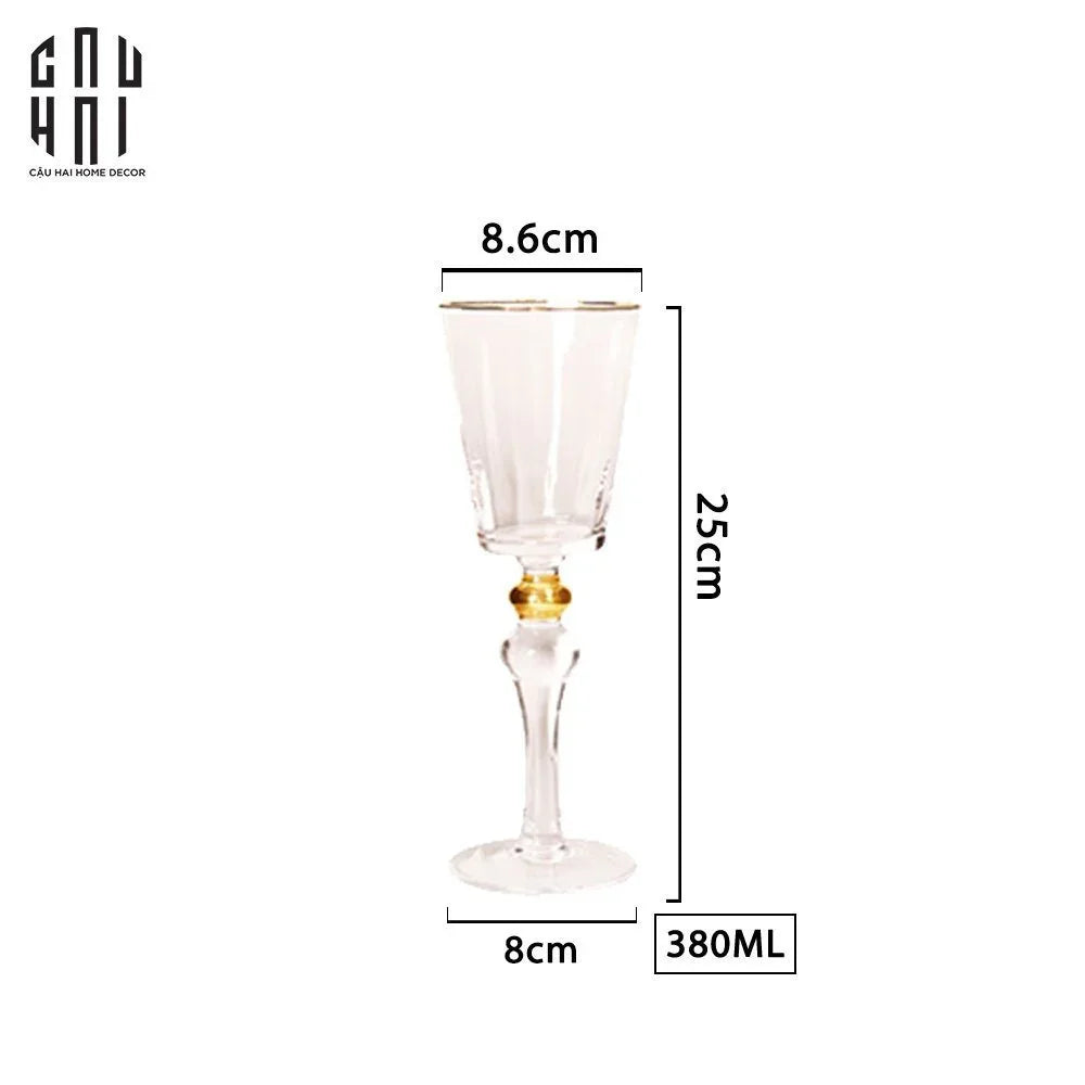 Ly Vang Thuỷ Tinh Symphony 8x25 380ml Wine Glasses-CẬU HAI HOME DECOR