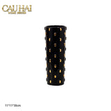 Mais Set 2 Bình Lọ Impériale Bastion Armory Noir-Gold Vessel - CẬU HAI HOME DECOR