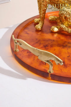 Maison Coutre - Khay Tròn Màu Hổ Phách Amber Savage D43-CẬU HAI HOME DECOR