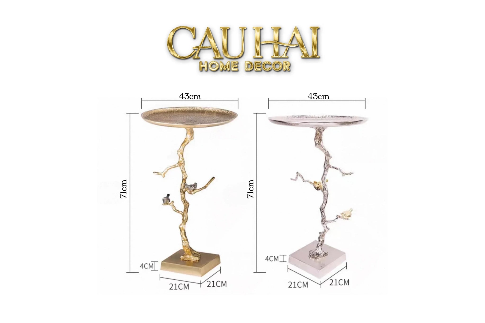 Maison Couture - Bàn Trà Góc Thân Cây Mạ Vàng L’Atelier Golden Branch – Brass Sculptural Side Accent Table H71-CẬU HAI HOME DECOR