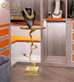 Maison Couture - Bàn Trà Góc Thân Cây Mạ Vàng L’Atelier Golden Branch – Brass Sculptural Side Accent Table H71-CẬU HAI HOME DECOR