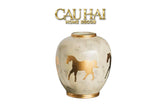 Maison Couture - Bình Gốm Ngựa Dát Vàng Cheval Noble Ivoire
Artisan Feuille D’Or Ceramic Vase H29 - CẬU HAI HOME DECOR