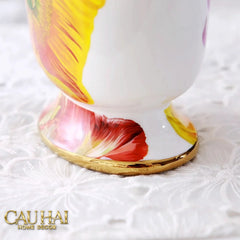 Maison Couture - Bình Hoa Bình Hoa Dáng Đàn Lyre - Prospérité Florissante - Lyre Silhouette Amphora Vase H28-BÌNH HOA-CẬU HAI HOME DECOR