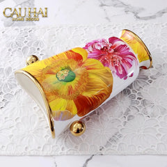 Maison Couture - Bình Hoa Bình Hoa Dáng Đàn Lyre - Prospérité Florissante - Lyre Silhouette Amphora Vase H28-BÌNH HOA-CẬU HAI HOME DECOR