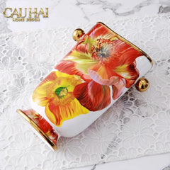 Maison Couture - Bình Hoa Bình Hoa Dáng Đàn Lyre - Prospérité Florissante - Lyre Silhouette Amphora Vase H28-BÌNH HOA-CẬU HAI HOME DECOR