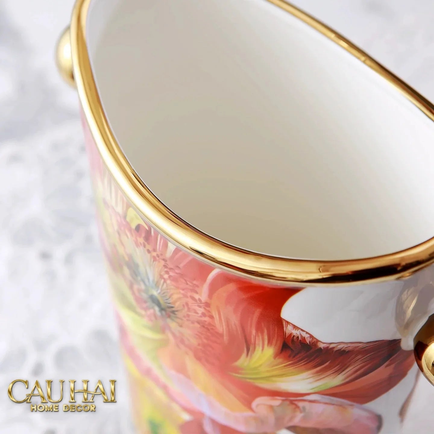 Maison Couture - Bình Hoa Bình Hoa Dáng Đàn Lyre - Prospérité Florissante - Lyre Silhouette Amphora Vase H28-BÌNH HOA-CẬU HAI HOME DECOR