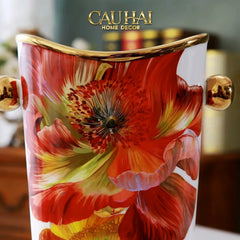 Maison Couture - Bình Hoa Bình Hoa Dáng Đàn Lyre - Prospérité Florissante - Lyre Silhouette Amphora Vase H28-BÌNH HOA-CẬU HAI HOME DECOR