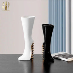 Maison Couture - Bình Hoa Catwalk High Heel Pearl White Vase H38-BÌNH HOA-CẬU HAI HOME DECOR