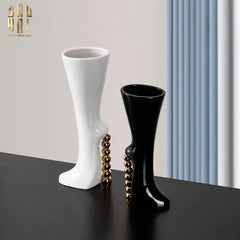 Maison Couture - Bình Hoa Catwalk High Heel Pearl White Vase H38-BÌNH HOA-CẬU HAI HOME DECOR
