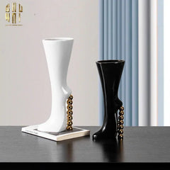 Maison Couture - Bình Hoa Catwalk High Heel Pearl White Vase H38-BÌNH HOA-CẬU HAI HOME DECOR