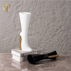 Maison Couture - Bình Hoa Catwalk High Heel Pearl White Vase H38-BÌNH HOA-CẬU HAI HOME DECOR