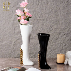 Maison Couture - Bình Hoa Catwalk High Heel Pearl White Vase H38-BÌNH HOA-CẬU HAI HOME DECOR