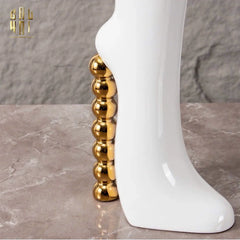 Maison Couture - Bình Hoa Catwalk High Heel Pearl White Vase H38-BÌNH HOA-CẬU HAI HOME DECOR