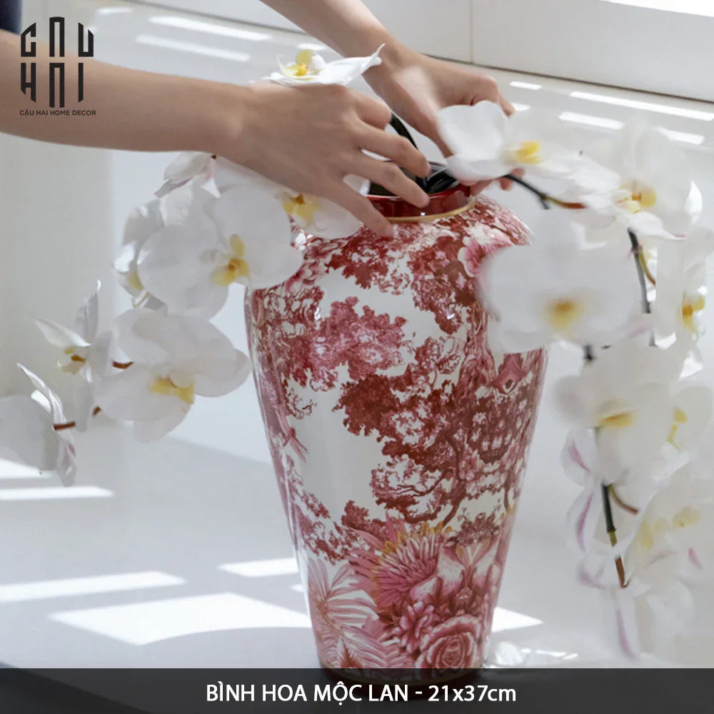 Maison Couture - Bình Hoa Ceramic Jungle Pinky By D.O Ss25-CẬU HAI HOME DECOR