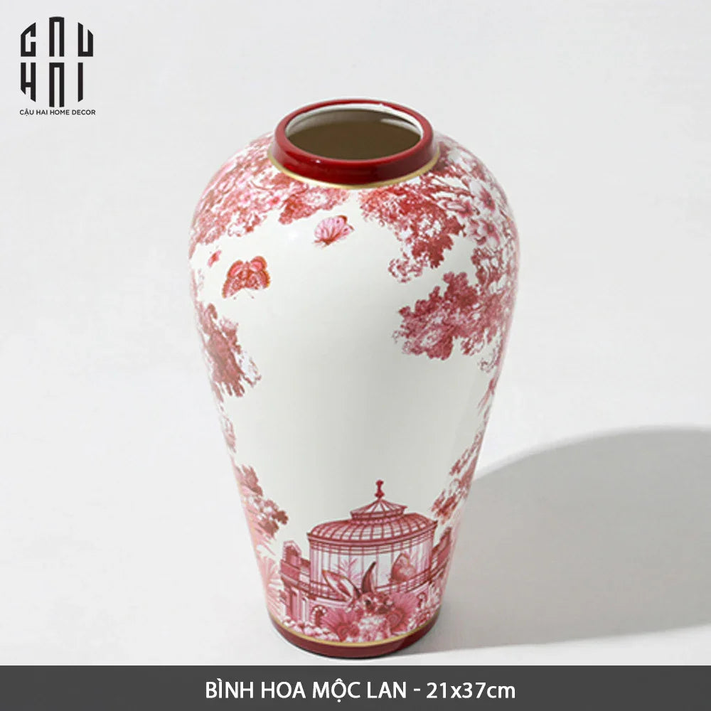 Maison Couture - Bình Hoa Ceramic Jungle Pinky By D.O Ss25-CẬU HAI HOME DECOR