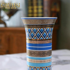 Maison Couture - Bình Hoa Colonne Impériale Azure H19-CẬU HAI HOME DECOR