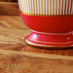 Maison Couture - Bình Hoa Dáng Đàn Lyre - Rouge Augure Amphora Vase Lyre Silhouette H28-BÌNH HOA-CẬU HAI HOME DECOR