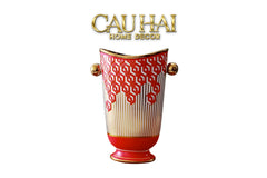 Maison Couture - Bình Hoa Dáng Đàn Lyre - Rouge Augure Amphora Vase Lyre Silhouette H28-BÌNH HOA-CẬU HAI HOME DECOR