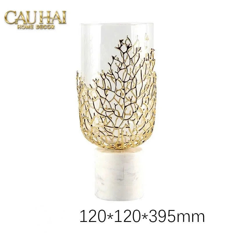Maison Couture - Bình Hoa Goblet Marble Coral H35-BÌNH HOA-CẬU HAI HOME DECOR