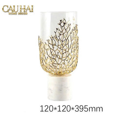 Maison Couture - Bình Hoa Goblet Marble Coral H35-BÌNH HOA-CẬU HAI HOME DECOR