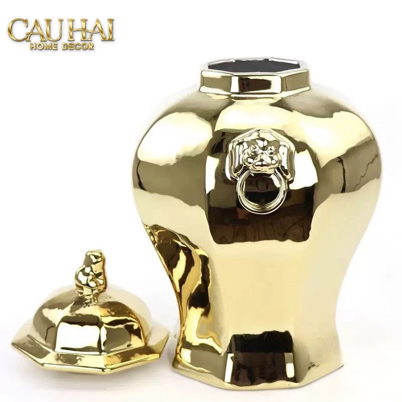 Maison Couture - Bình Hoa Hoàng Kim Nghê - Imperial Lion Regent Vessel-BÌNH HOA-CẬU HAI HOME DECOR