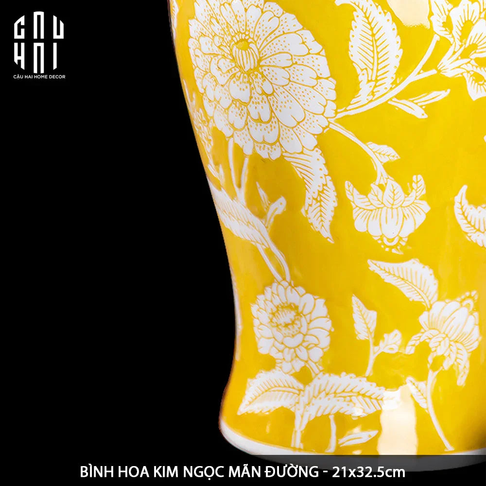 Maison Couture - Bình Hoa Hoàng Kim Soleil Royal H33-BÌNH HOA-CẬU HAI HOME DECOR