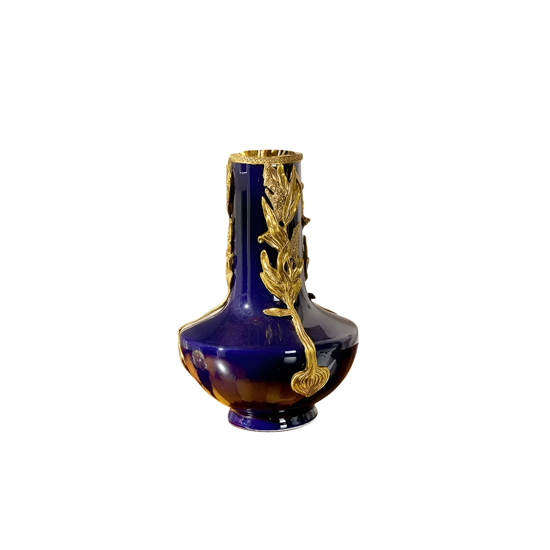 Maison Couture - Bình Hoa Imperium Empire Divine Vase - Laurel Amphora Miniature – Imperial Cobalt 30x21x21-BÌNH HOA-CẬU HAI HOME DECOR
