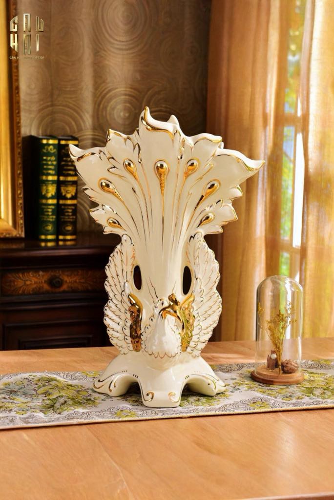 Maison Couture - Bình Hoa Khổng Tước Impérial Paon Empress Fan - CẬU HAI HOME DECOR