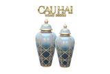 Maison Couture - Bình Hoa Ocean Gradation Cannage Porcelain H65/45-BÌNH HOA-CẬU HAI HOME DECOR